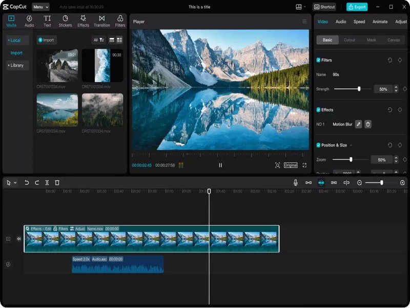 Tải Capcut Pro MOD APK (Mở Khóa Premium) v16.7.0 2 Capcut Pro Mod giúp bạn tùy chỉnh tốc độ video