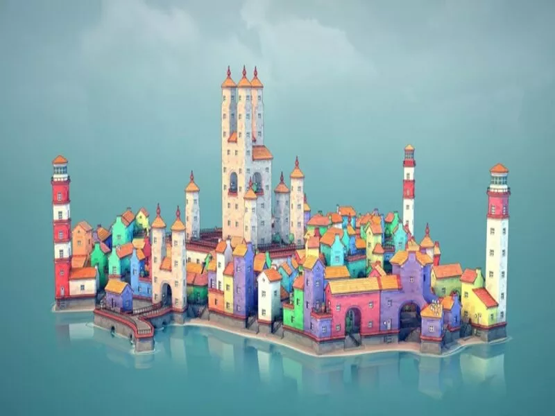 Tải Townscaper Apk v1.20 (Full Game) Miễn Phí Cho Android 2 Lối chơi sáng tạo trong Townscaper Apk