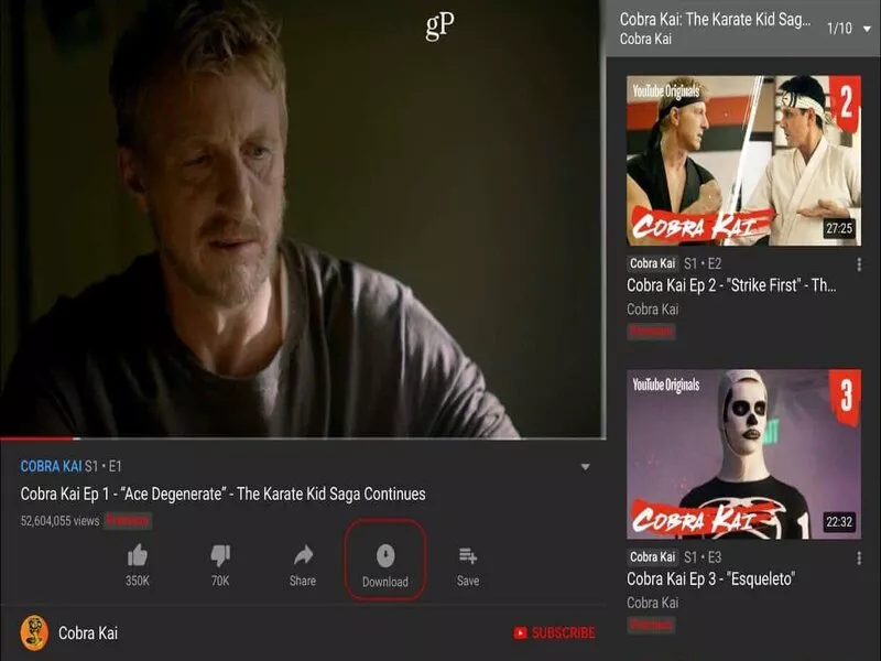 Youtube Premium cho phép bạn tải video ngoại tuyến