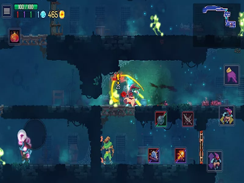 Tải Dead Cells MOD APK (Mở Khóa, Vô Hạn Tiền) v3.5.9 3 Cơ chế "chết là bắt đầu lại" hấp dẫn