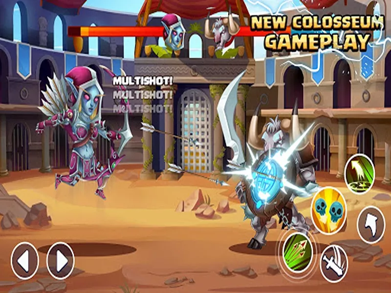Tải Hack Tiny Gladiators MOD APK (Vô Hạn Tiền, Kim Cương) v2.5.1 3 Cơ chế chiến đấu trực quan và gây nghiện