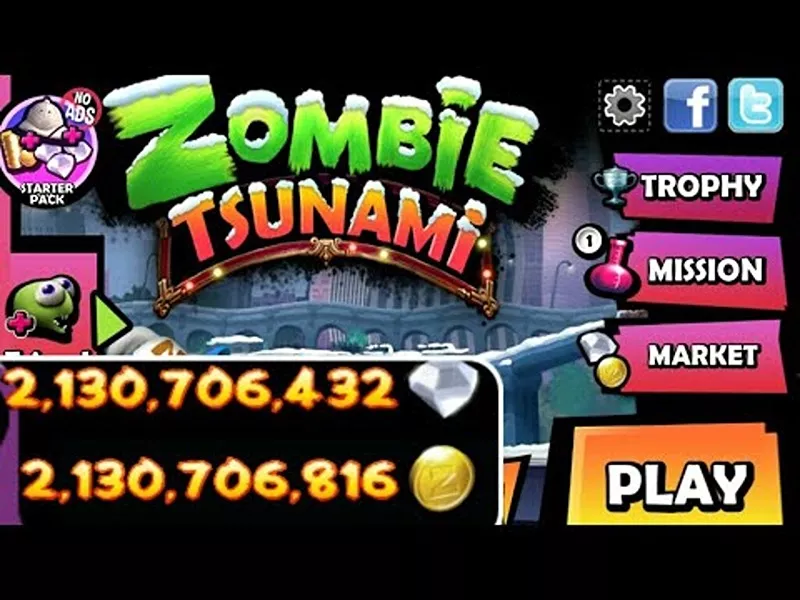 Tải Hack Zombie Tsunami MOD APK (Vô Hạn Tiền, Menu, Mở Khóa) v4.6.8 3 Hack vàng và kim cương không giới hạn