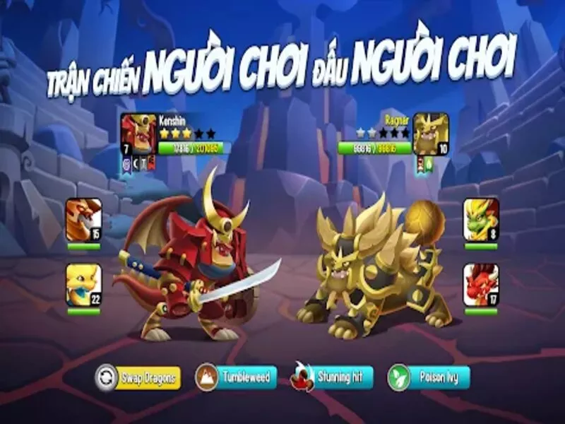 Tải Hack Dragon City MOD APK (Menu, One Hit, Tiền) v26.3.2 Mới Nhất 3 Đấu trường trong Hack Dragon City
