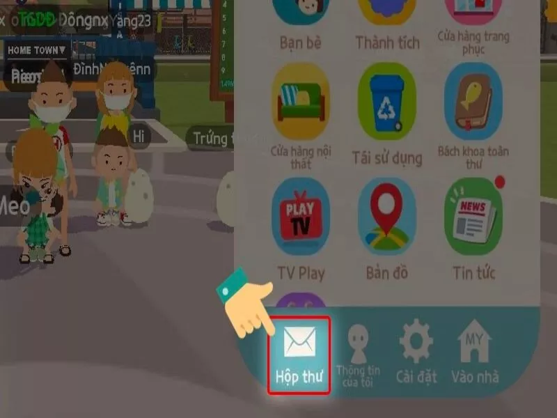 Tổng Hợp Code Play Together VNG Mới Nhất 2025 6 Quay ra và chọn mục “Hộp thư”