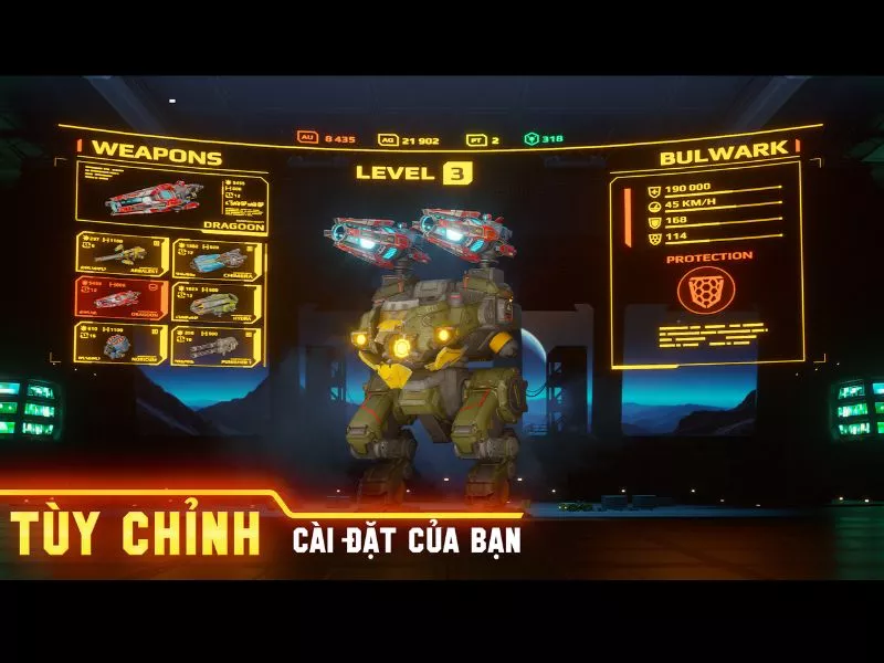  Tùy chỉnh robot theo ý thích trong War Robot 