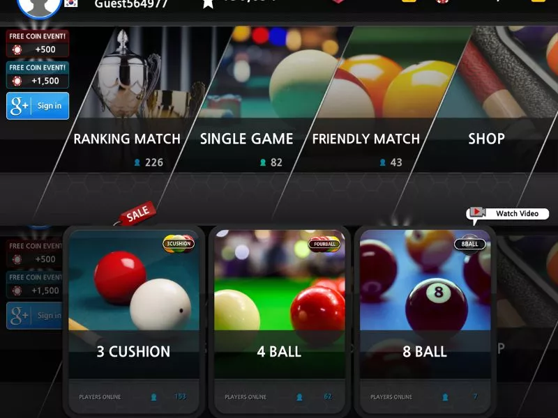 Tải Hack World Championship Billiards MOD APK (Full Tiền, Đường Kẻ Dài) v1.12.100.81 2 Có nhiều chế độ chơi khác nhau trong World Championship Billiards
