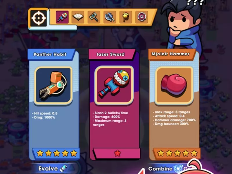 Đa dạng kỹ năng Trong Hero Survival IO