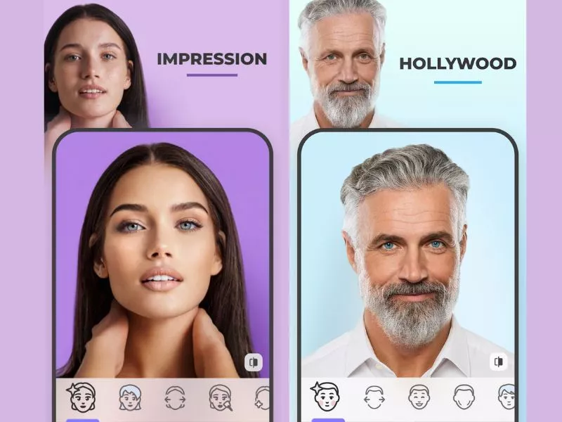Tải FaceApp MOD APK (Mở Khóa Pro, No Ads) v12.8.4.1 2 Hiệu ứng biến đổi khuôn mặt trong FaceApp Pro