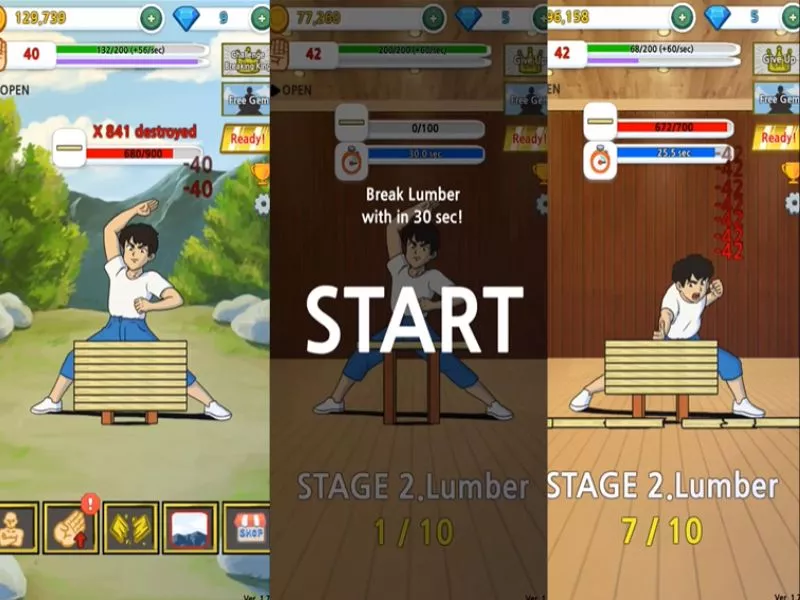 Lối chơi đơn giản trong Tap Tap Breaking Funnymod