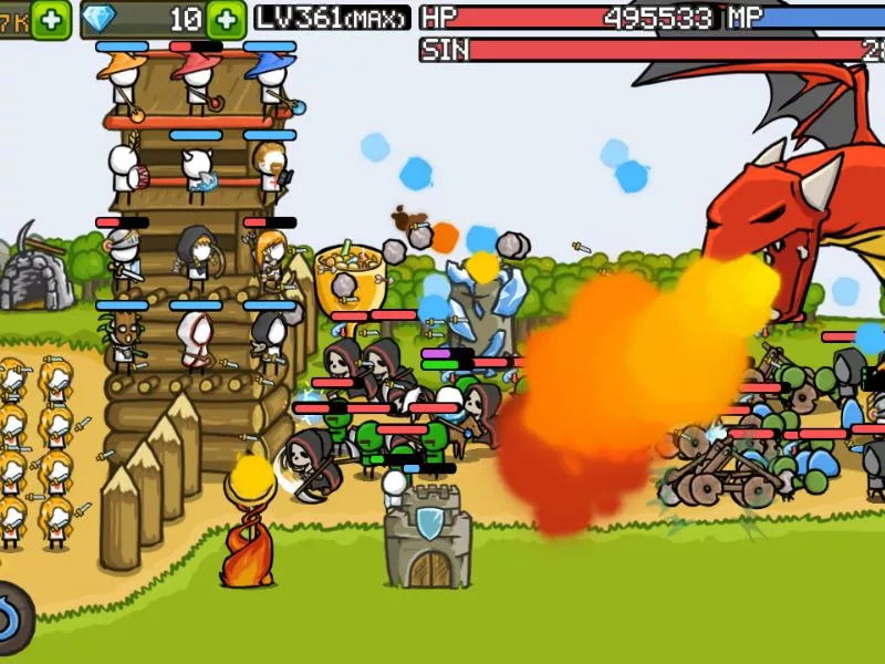 Tải Hack Grow Castle MOD APK (Full Tiền, Kim Cương, Menu) v1.50.14 2 Lối chơi thủ thành cổ điển Trong Grow Castle