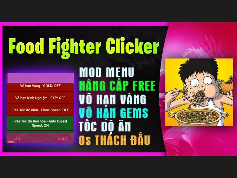Những tính năng nổi bật của phiên bản Hack Food Fighter Clicker