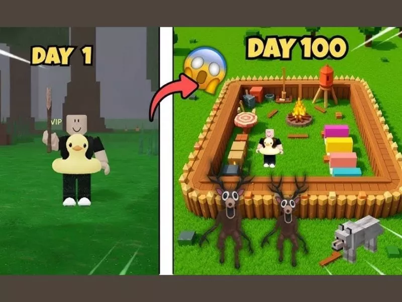Tải Hack 99 Night In The Forest APK + Script (Auto Win, Kill Aura) v1.8.3 2 99 Night In The Forest Xây dựng trại cứu nạn