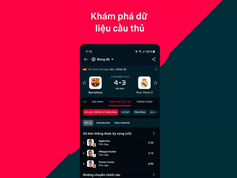 Tải Flashscore Mod Apk (No Ads, Unlocked) v26.2.5 3 Flashscore Khám phá kho dữ liệu và thống kê chi tiết