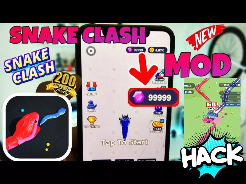 Những tính năng nổi bật của phiên bản Hack Snake Clash