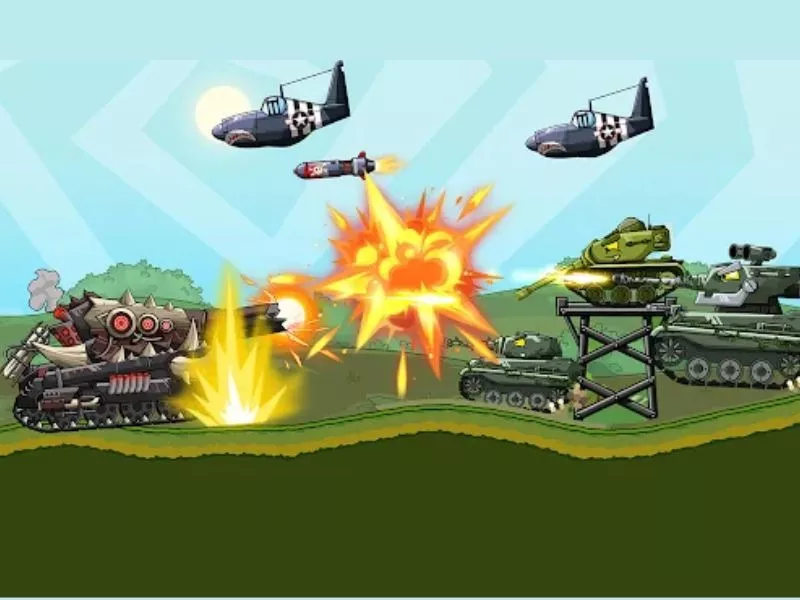 Tank Arena Steel Battle Đồ họa 3D và hiệu ứng nổ mãn nhãn