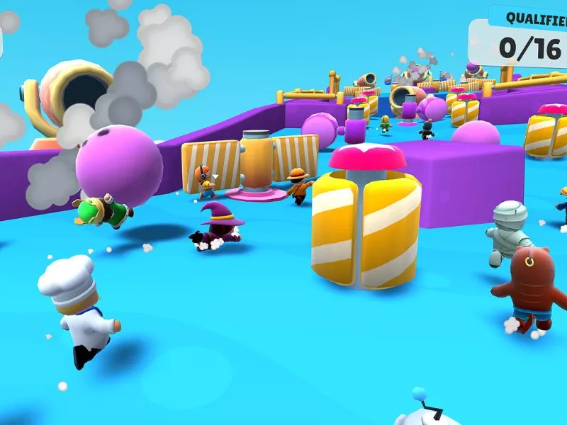 Đua vượt chướng ngại vật trong Stumble Guys Mod Hack.boats