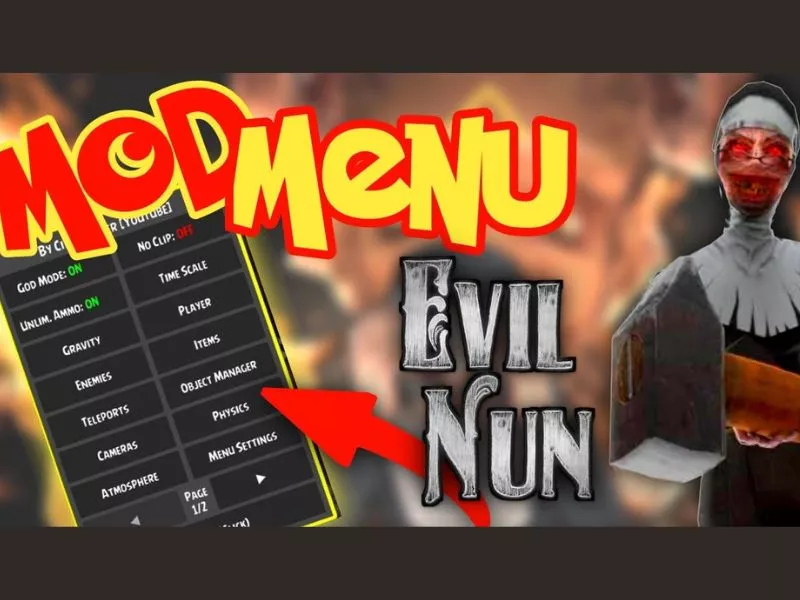 Menu MOD trong Evil Nun Hack Tiger Bất Tử