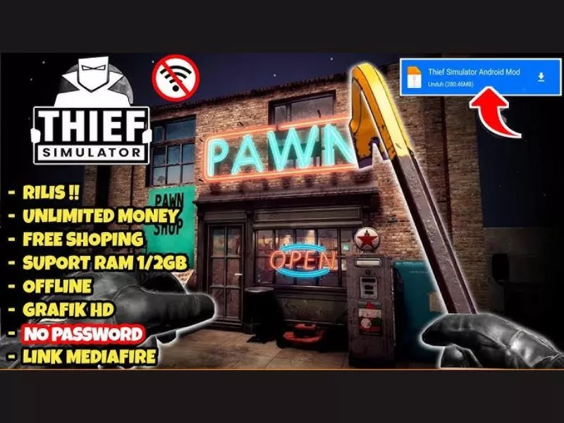 Tải Thief Simulator Mod Apk (Vô Hạn Tiền, Điểm Kỹ Năng) v2.2.7 3 Bản Thief Simulator Mod Apk Có Tính Năng Gì?