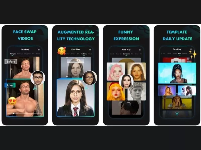 Tải Faceplay Mod APK (Premium Unlocked, No ADS) v5.4.0 Miễn Phí 2 Ghép mặt và tạo video chân thực trong Faceplay Mod APK
