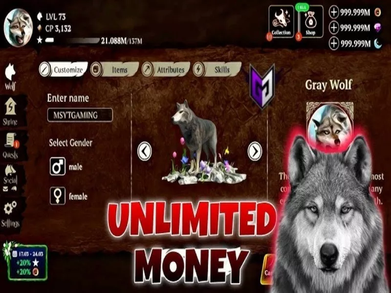 Tải Hack The Wolf Mod Apk (Vô Hạn Tiền, Kim Cương, Premium) v4.4.0 3 Những Chức Năng Mở Rộng Trong Phiên Bản Hack The Wolf