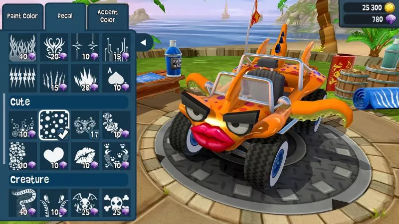 Beach Buggy Racing 2 Tùy Biến Tay Đua Với Kỹ Năng Chủ Động
