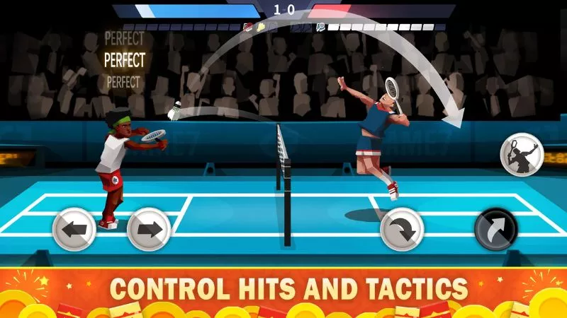 Tải Badminton League Mod Apk (Vô Hạn Tiền, Kim Cương) v5.81.5089.0 2 Badminton League Cơ Chế Điều Khiển Đơn Giản, Dễ Làm Quen