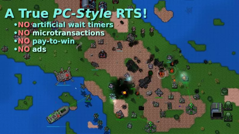 Rusted Warfare Apk RTS Thuần Túy – Không Giao Dịch Vi Mô, Không Pay-to-Win