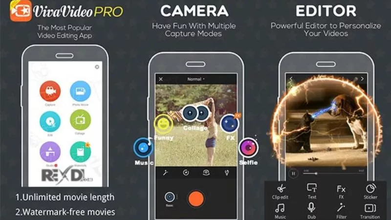 Tải VivaVideo Mod Apk (Mở Khóa Pro) v9.33.0 Miễn Phí 2 VivaVideo Mod Apk Hỗ Trợ Nhiều Tùy Chọn Chụp Và Nhập Ảnh, Video