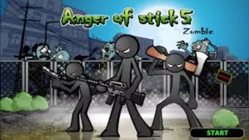 Top Game Stickman Hay Nhất Mobile: Những Trận Chiến Người Que Đỉnh Cao 6 Anger of Stick 5: Zombie – Cuộc Chiến Sinh Tồn Kịch Tính