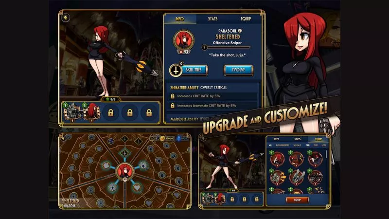Nâng Cấp Sức Mạnh Và Tùy Biến Nhân Vật Trong Hack Skullgirls